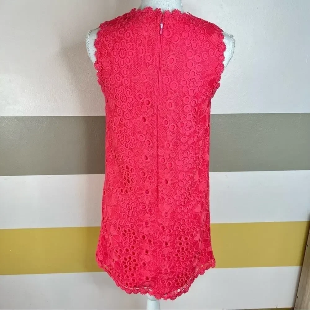 Kate Spade Pink Peach Sherbet Floral Lace Business Wedding Cute Feminine Dress 2